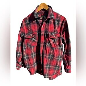 Field & Stream Red and Black Plaid Shirt